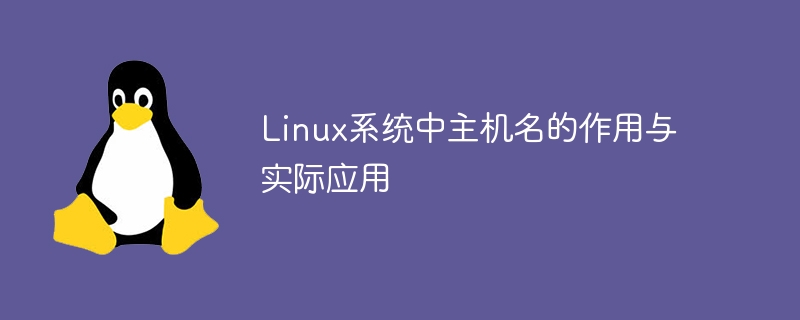 Linux系统中主机名的作用与实际应用