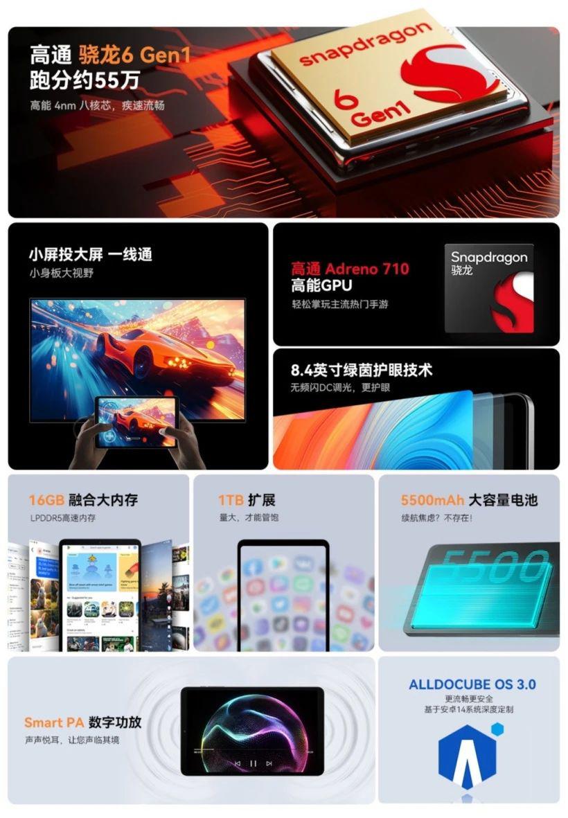 8.4 小平板上市 1099 起 