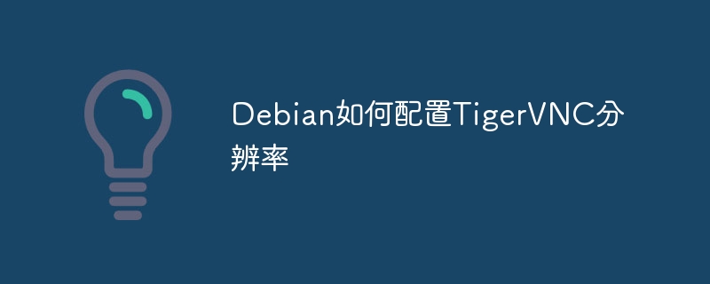 Debian如何配置TigerVNC分辨率