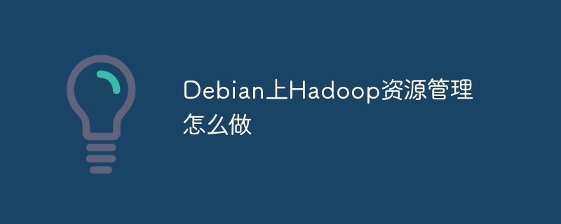 Debian上Hadoop资源管理怎么做