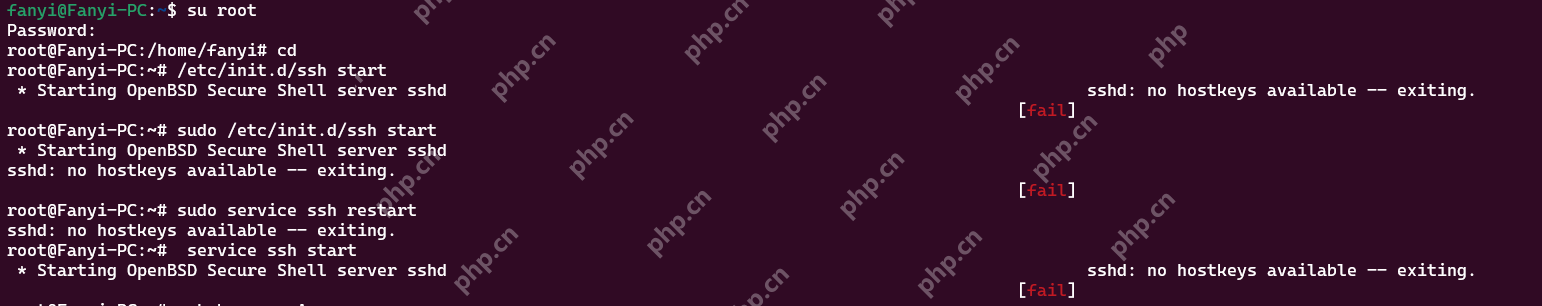 【Linux随记】——SSH连接错误【sshd: no hostkeys available — exiting.】解决方案