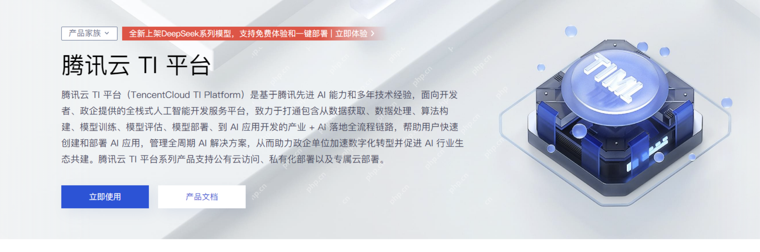 腾讯云TI平台极速部署DeepSeek