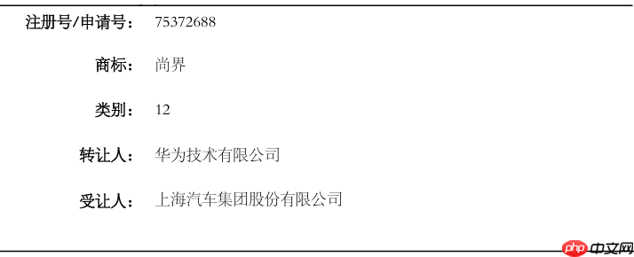 上汽正式受让“尚界”商标，加速第五界上市进程
