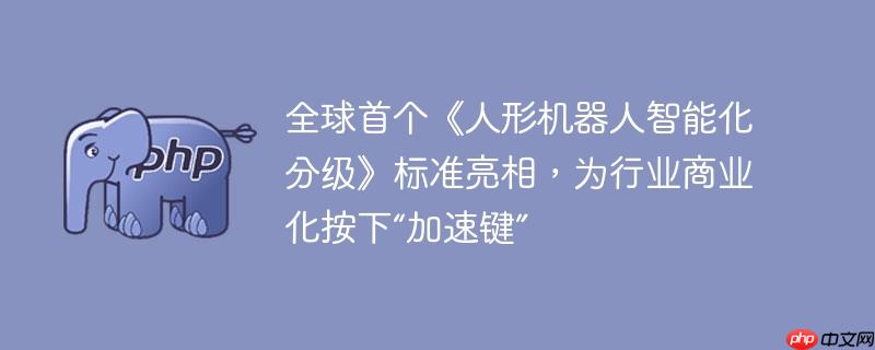 全球首个《人形机器人智能化分级》标准亮相，为行业商业化按下“加速键”