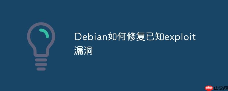 Debian如何修复已知exploit漏洞