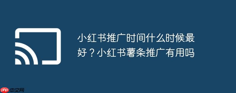 小红书推广时间什么时候最好？小红书薯条推广有用吗
