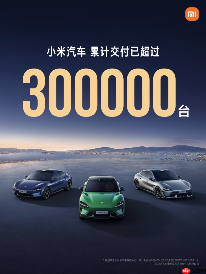 小米汽车：上市15个月，已完成30万交付