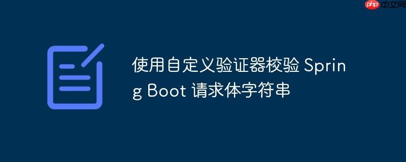 使用自定义验证器校验 Spring Boot 请求体字符串