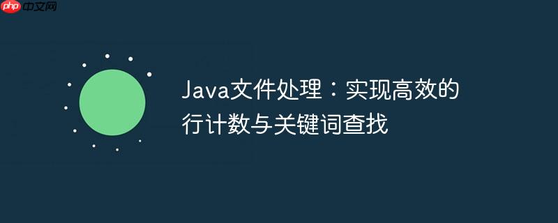 Java文件处理：实现高效的行计数与关键词查找