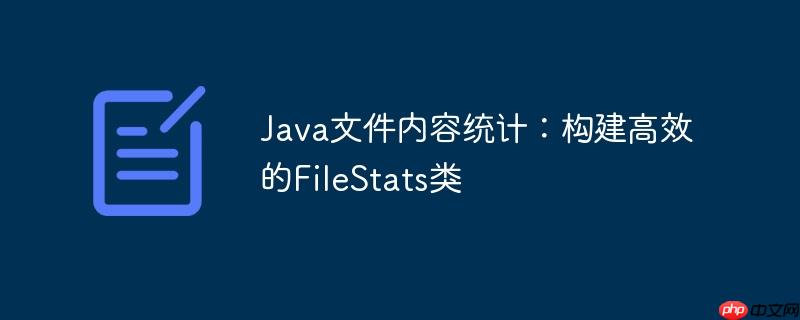 Java文件内容统计：构建高效的FileStats类