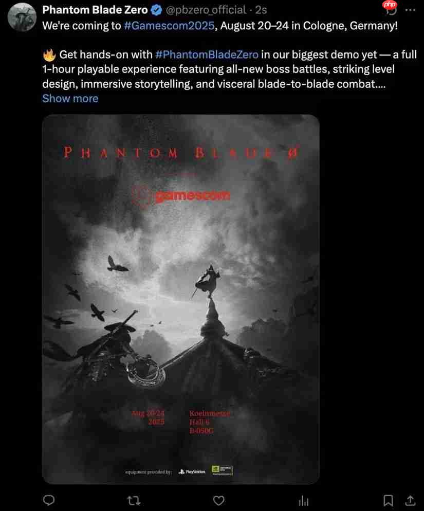 《影之刃零》宣布参展科隆游戏展，与国际大作同台竞技