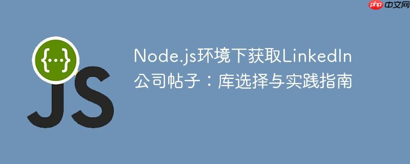 Node.js环境下获取LinkedIn公司帖子：库选择与实践指南