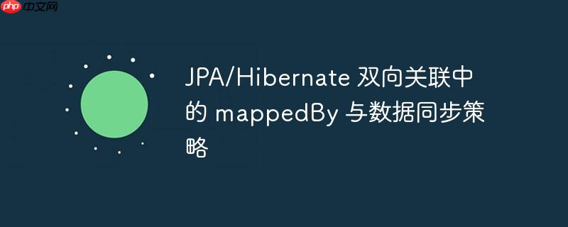 JPA/Hibernate 双向关联中的 mappedBy 与数据同步策略