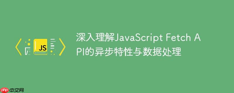 深入理解JavaScript Fetch API的异步特性与数据处理