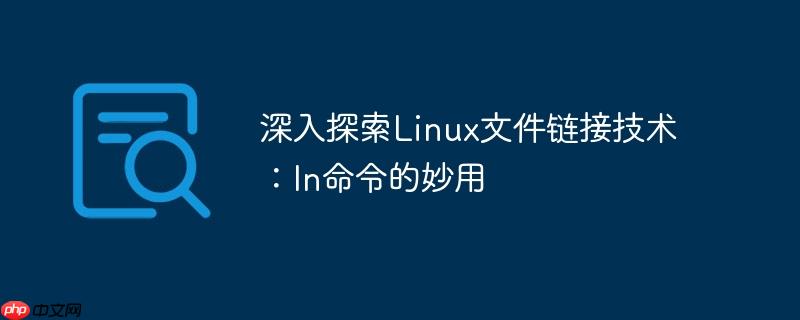 深入探索linux文件链接技术：ln命令的妙用