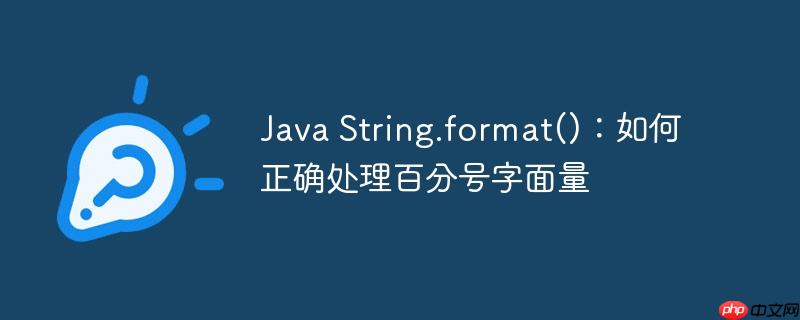 Java String.format()：如何正确处理百分号字面量