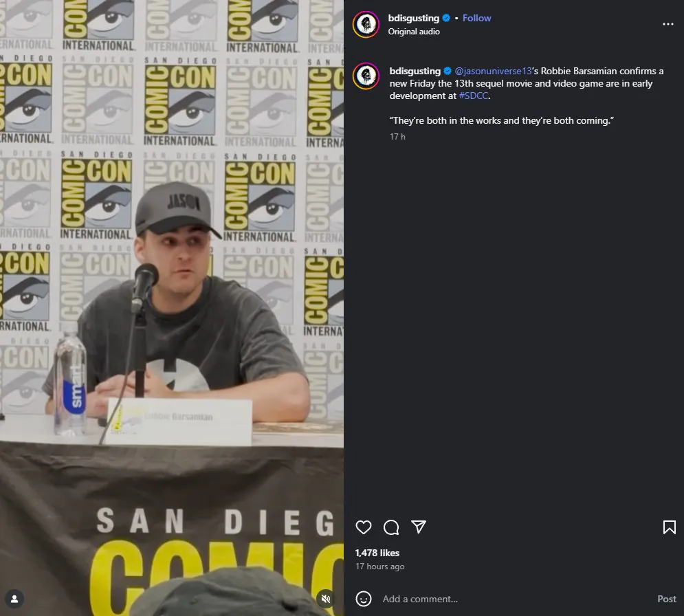 《十三号星期五》复活！将推续集电影和游戏续作