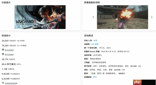 《明末渊虚之羽》预估销量达170万份 Steam好评率回升至41%