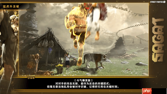 《街霸6》沙加特官方角色指南！泰拳强者恐怖如斯！