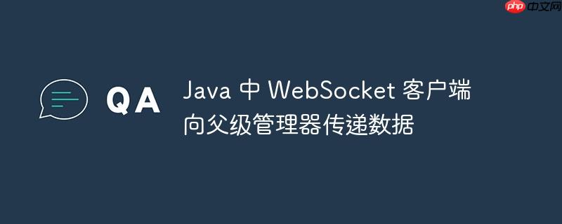 Java 中 WebSocket 客户端向父级管理器传递数据