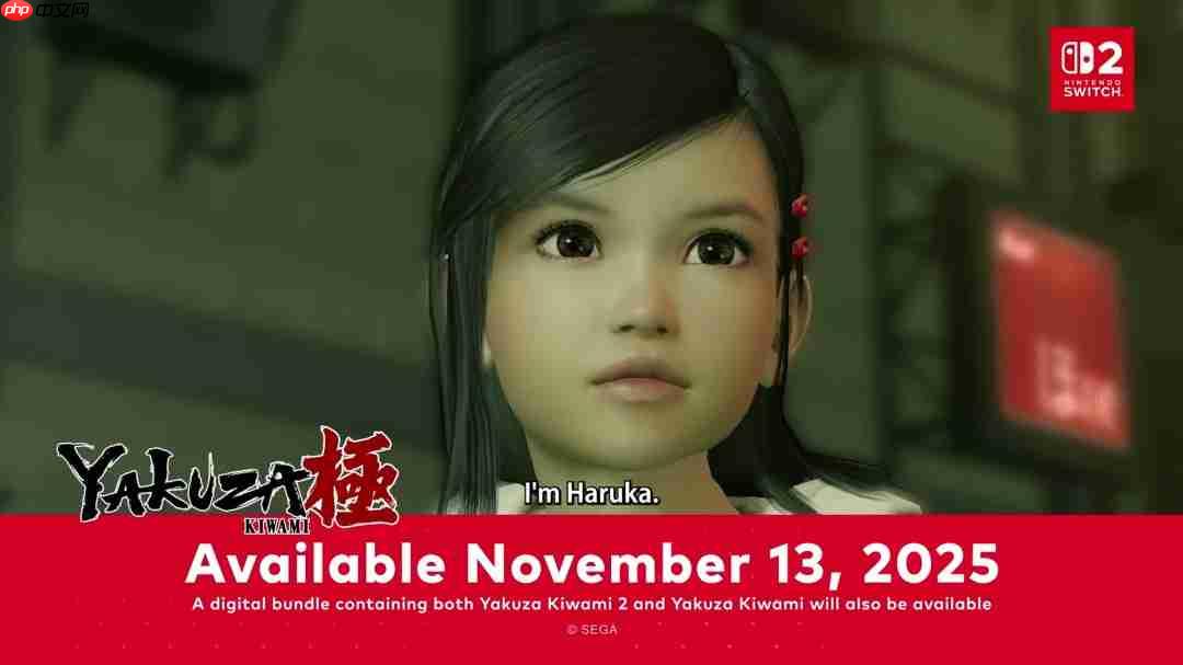 《如龙：极》《如龙：极2》11月13日登陆Switch 2