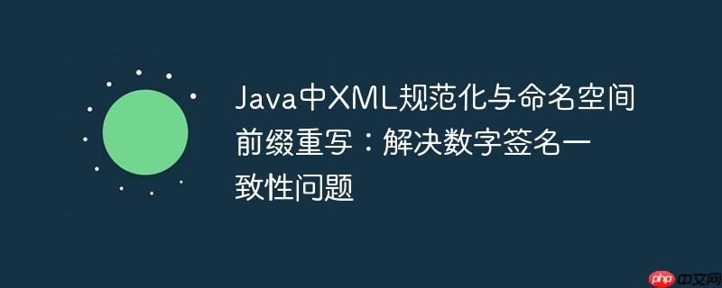 Java中XML规范化与命名空间前缀重写：解决数字签名一致性问题