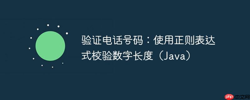 验证电话号码：使用正则表达式校验数字长度（Java）