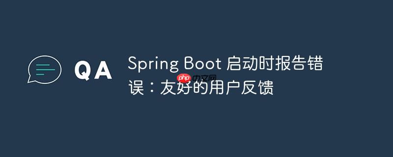 Spring Boot 启动时报告错误：友好的用户反馈