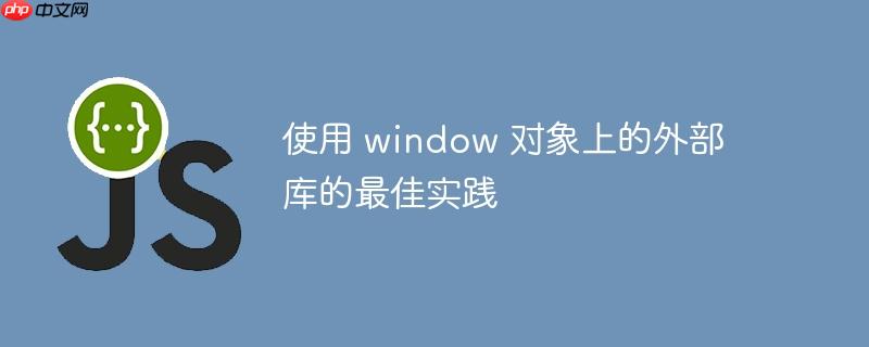 使用 window 对象上的外部库的最佳实践