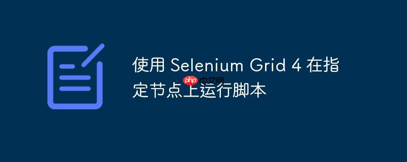 使用 Selenium Grid 4 在指定节点上运行脚本