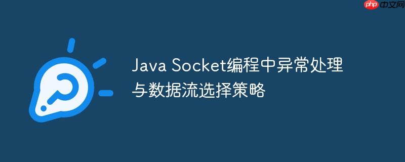Java Socket编程中异常处理与数据流选择策略