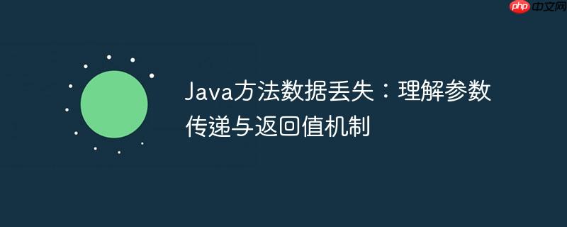 Java方法数据丢失：理解参数传递与返回值机制