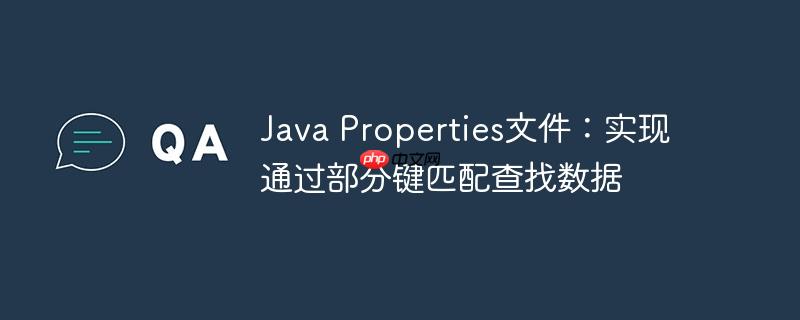 Java Properties文件：实现通过部分键匹配查找数据