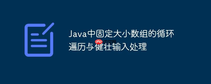 Java中固定大小数组的循环遍历与健壮输入处理