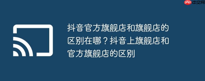 抖音官方旗舰店和旗舰店的区别在哪？抖音上旗舰店和官方旗舰店的区别