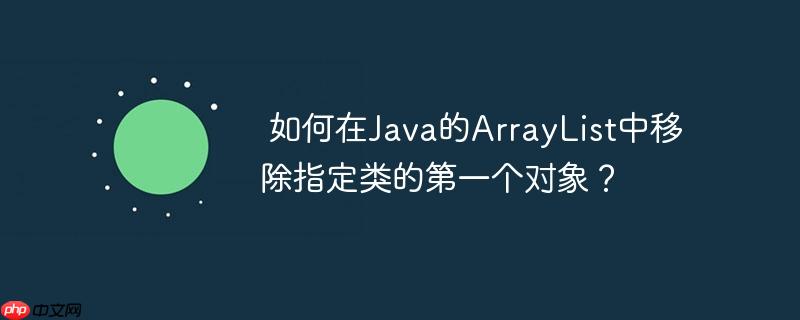 如何在Java的ArrayList中移除指定类的第一个对象？