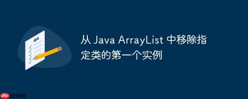 从 java arraylist 中移除指定类的第一个实例