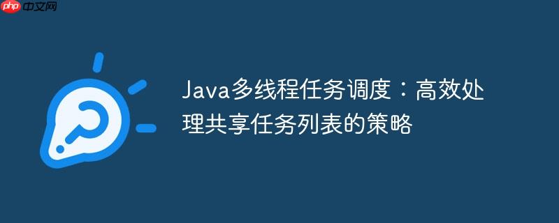 Java多线程任务调度：高效处理共享任务列表的策略