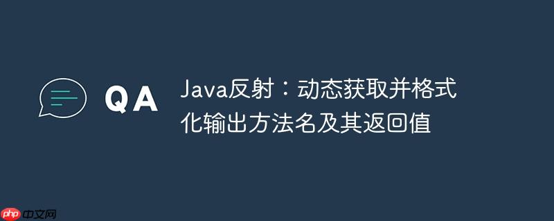 java反射：动态获取并格式化输出方法名及其返回值
