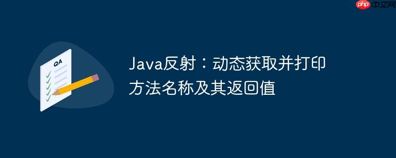 Java反射：动态获取并打印方法名称及其返回值