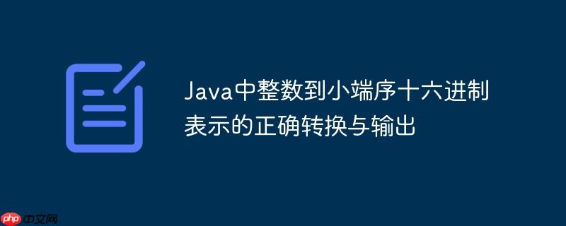 Java中整数到小端序十六进制表示的正确转换与输出