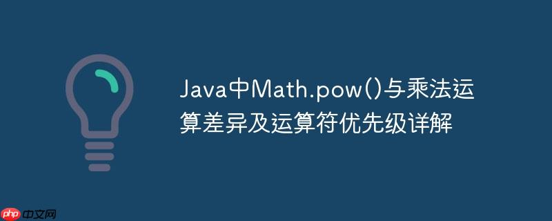 Java中Math.pow()与乘法运算差异及运算符优先级详解