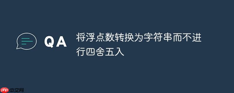 将浮点数转换为字符串而不进行四舍五入