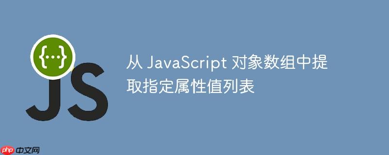 从 javascript 对象数组中提取指定属性值列表