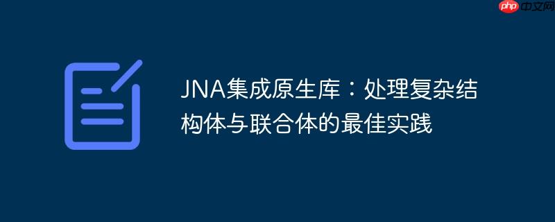 JNA集成原生库：处理复杂结构体与联合体的最佳实践