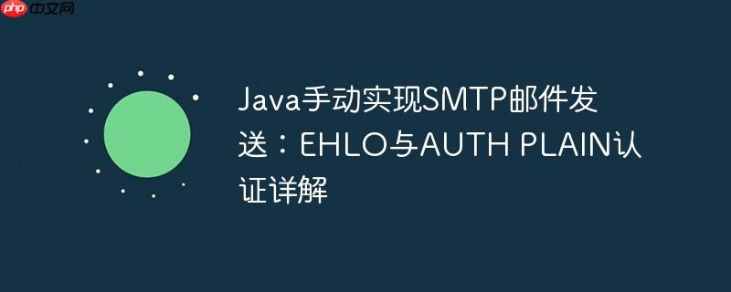 Java手动实现SMTP邮件发送：EHLO与AUTH PLAIN认证详解