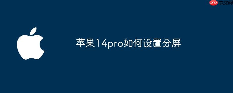 苹果14pro如何设置分屏