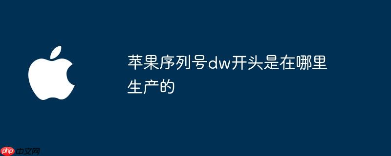 苹果序列号dw开头是在哪里生产的