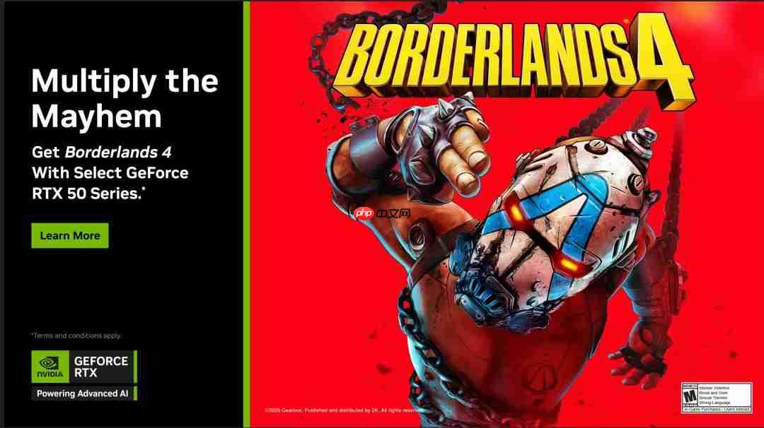 《无主之地4》DLSS 4宣传片买N卡送《无主之地4》