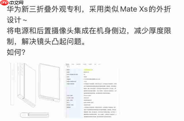  华为三折叠屏新机又放大招！带外折薄过直板机、主摄自拍 + 手势切屏体验拉满 .